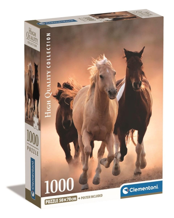 Clementoni 1000 pcs CB High Quality Collection Running Horses in the group Sport, leisure & Hobby / Hobby / Puzzle at TP E-commerce Nordic AB (C81953)