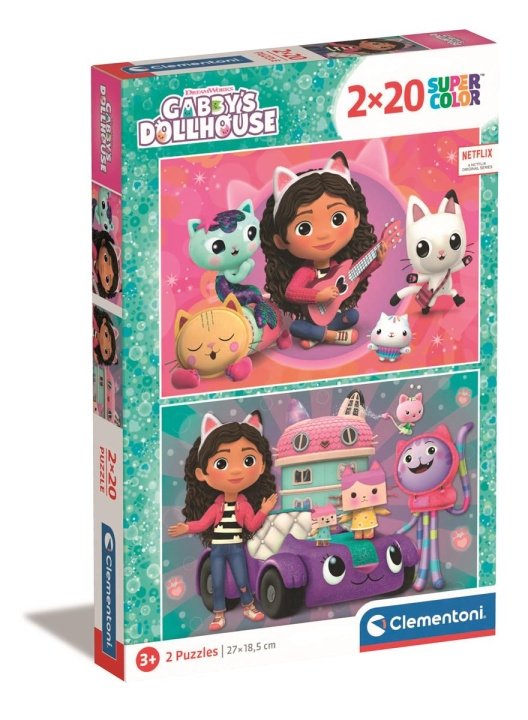 Clementoni 2x20 pcs Puzzles Kids Gabby\'s Dollhouse in the group TOYS, KIDS & BABY PRODUCTS / Toys / Kids puzzle at TP E-commerce Nordic AB (C82049)