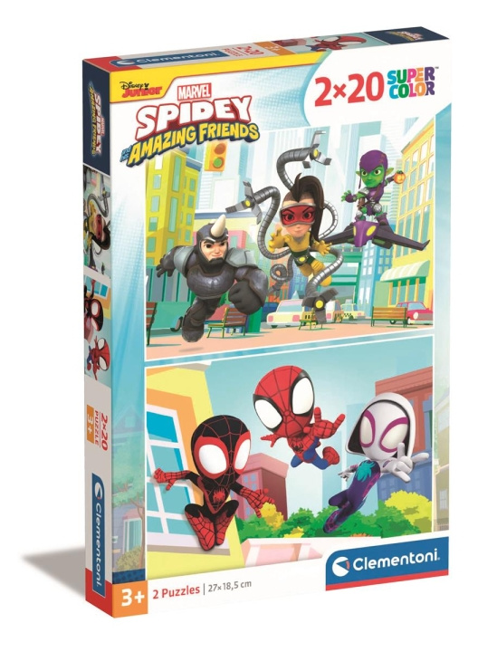 Clementoni 2x20 pcs Puzzles Spidey and his Amazing Friends in the group TOYS, KIDS & BABY PRODUCTS / Toys / Kids puzzle at TP E-commerce Nordic AB (C82076)