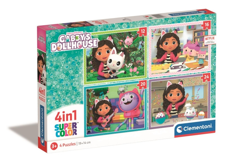 Clementoni 4 in 1 Puzzles Gabby\'s Dollhouse in the group TOYS, KIDS & BABY PRODUCTS / Toys / Kids puzzle at TP E-commerce Nordic AB (C82077)