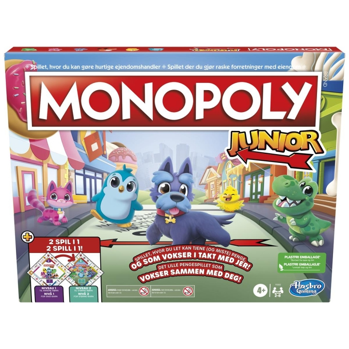 Hasbro Monopoly Junior 2 Games in 1 (DK/NO) in the group TOYS, KIDS & BABY PRODUCTS / Games / Board games at TP E-commerce Nordic AB (C83300)