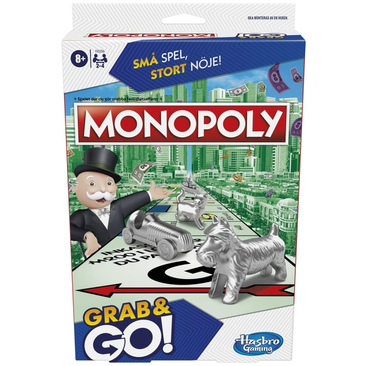 Hasbro Grab & Go Monopoly (SE/FI) in the group TOYS, KIDS & BABY PRODUCTS / Games / Board games at TP E-commerce Nordic AB (C83347)