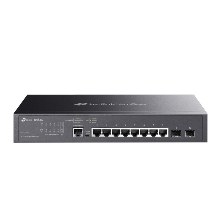 TP-Link JetStream 8-Port Gigabit L2 Managed Switch with 2 SFP Slots in the group COMPUTERS & PERIPHERALS / Network / Switches at TP E-commerce Nordic AB (C83836)