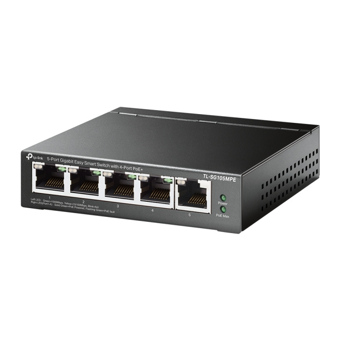 TP-Link 5-Port Gigabit Easy Smart Switch with 4-Port PoE+ in the group COMPUTERS & PERIPHERALS / Computer cables / Switches at TP E-commerce Nordic AB (C83885)