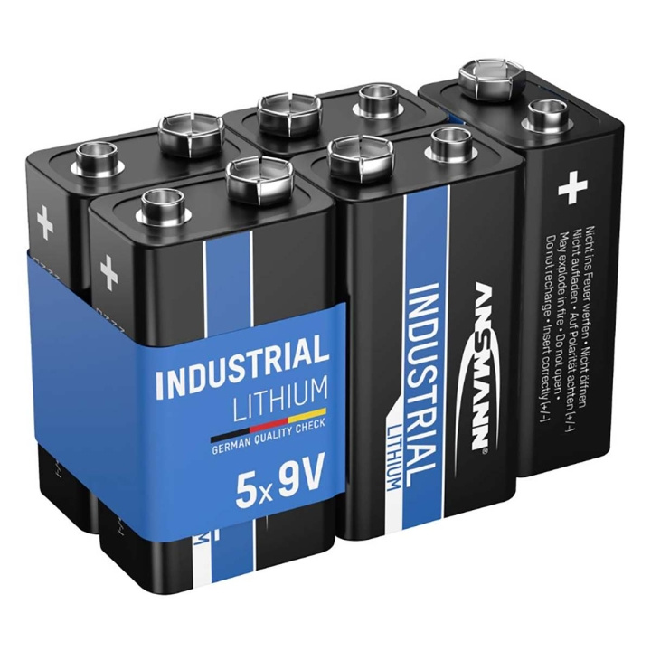 Ansmann 9V Industrial Lithium battery 5-pack in the group HOME ELECTRONICS / Batteries & Chargers / Batteries / 9V at TP E-commerce Nordic AB (C84264)
