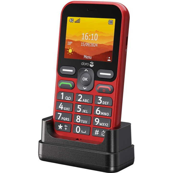 Doro Leva L11, Röd in the group SMARTPHONE & TABLETS / Mobile phones & smartphones at TP E-commerce Nordic AB (C84296D)