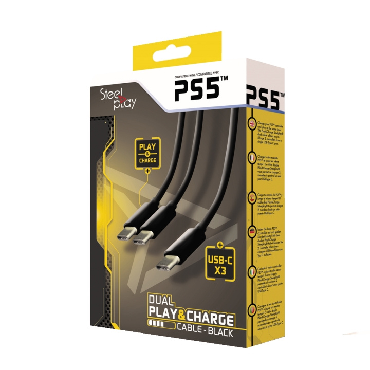 Steelplay Dual Play & Charge Cable for PS5 Controllers in the group HOME ELECTRONICS / Game consoles & Accessories / Xbox Series X / Accessories at TP E-commerce Nordic AB (C84795)