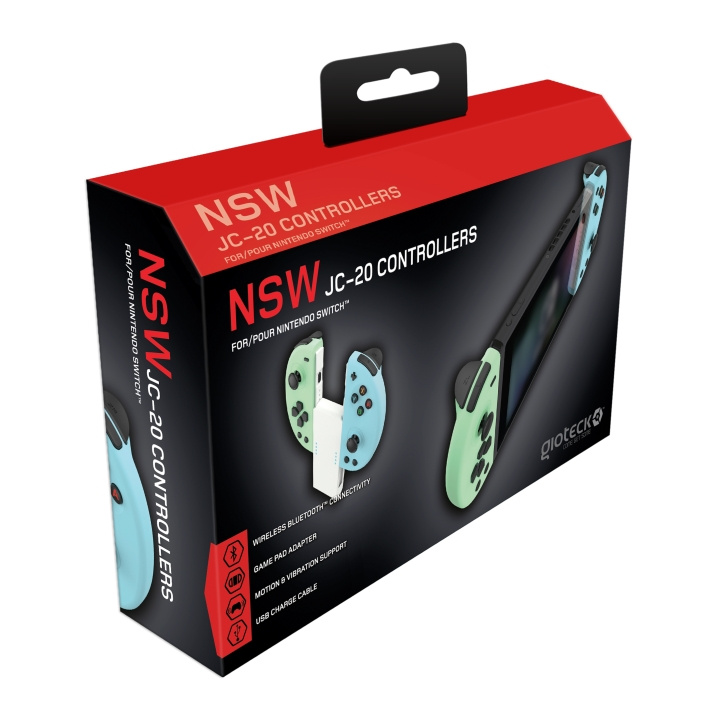 Gioteck Nintendo Switch JC-20 Controllers (Pastel) in the group HOME ELECTRONICS / Game consoles & Accessories / Nintendo Switch / Accessories at TP E-commerce Nordic AB (C85243)