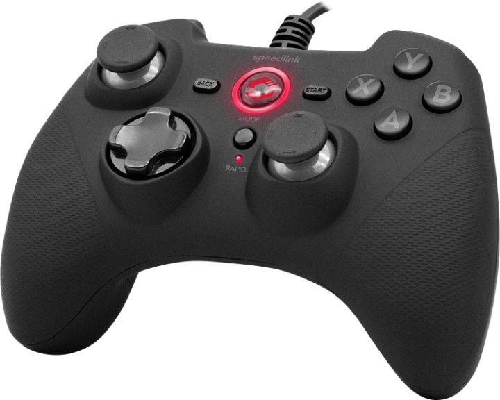 Speedlink Rait Gamepad for PC/PS3/Switch Rubber Black in the group HOME ELECTRONICS / Game consoles & Accessories / Nintendo Switch / Accessories at TP E-commerce Nordic AB (C85283)