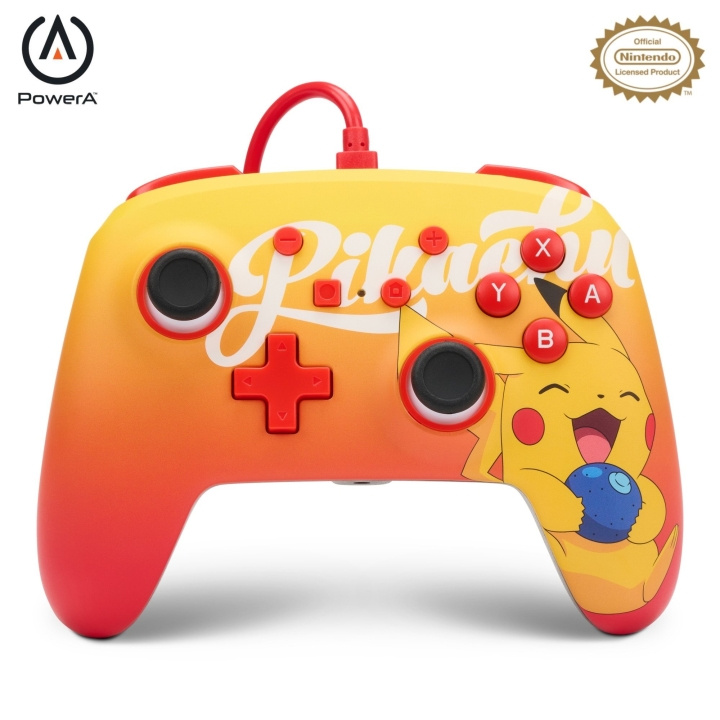 PowerA NSW ENH Wired Controller - Oran Berry Pikachu /Nintendo Switch in the group HOME ELECTRONICS / Game consoles & Accessories / Nintendo Switch / Accessories at TP E-commerce Nordic AB (C85475)