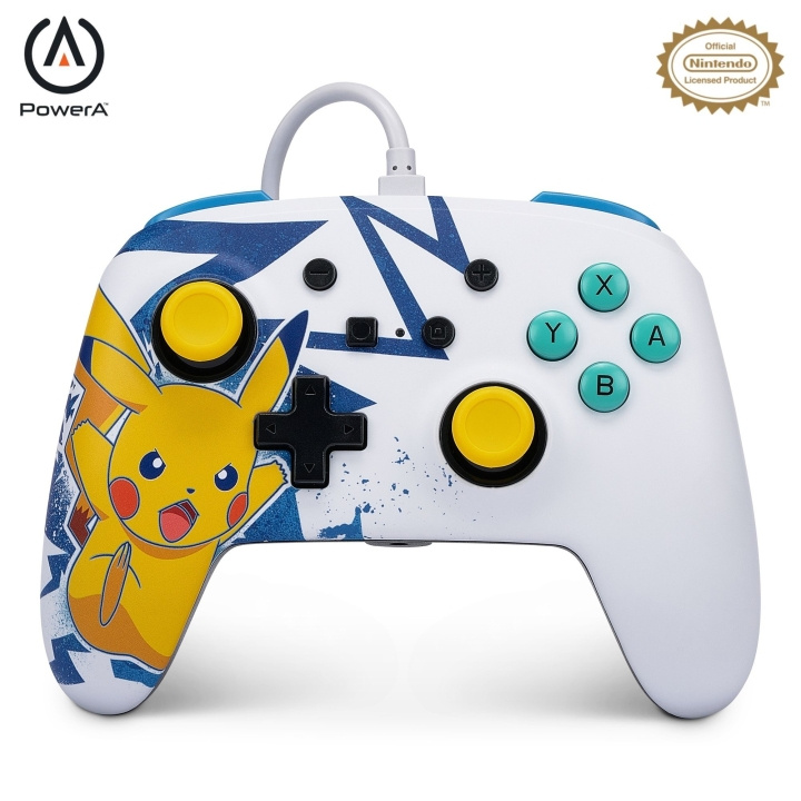 PowerA NSW ENH Wired Controller - Pikachu High Voltage /Nintendo Switch in the group HOME ELECTRONICS / Game consoles & Accessories / Nintendo Switch / Accessories at TP E-commerce Nordic AB (C85477)