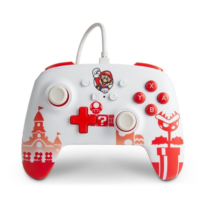 PowerA Enhanced Wired Controller For Nintendo Switch – Mario Red/White in the group HOME ELECTRONICS / Game consoles & Accessories / Nintendo Switch / Accessories at TP E-commerce Nordic AB (C85485)