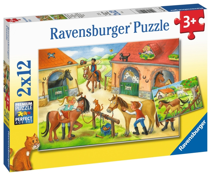 Ravensburger Happy Days At The Stables 2x12p - 05178 in the group TOYS, KIDS & BABY PRODUCTS / Toys / Kids puzzle at TP E-commerce Nordic AB (C85771)