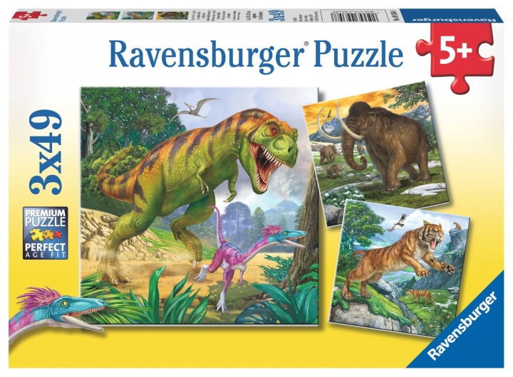 Ravensburger Primeval Ruler 3x49p - 09358 in the group TOYS, KIDS & BABY PRODUCTS / Toys / Kids puzzle at TP E-commerce Nordic AB (C85777)
