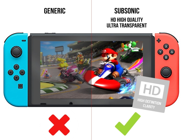 SuBsonic Switch Super Screen Protector - Tempered Glass 9H Hd in the group HOME ELECTRONICS / Game consoles & Accessories / Nintendo Switch / Accessories at TP E-commerce Nordic AB (C85965)