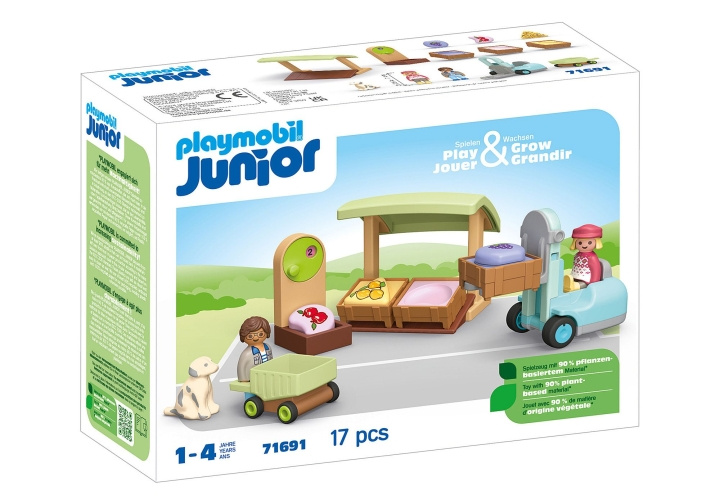 Playmobil Junior: Organic Market Stall & Forklift (71691) in the group TOYS, KIDS & BABY PRODUCTS / Toys / Play set at TP E-commerce Nordic AB (C86064)