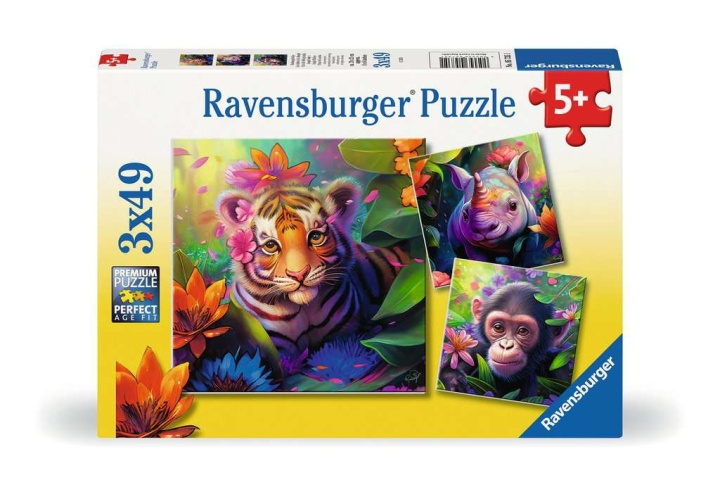 Ravensburger Puzzle Jungle Babies 3x49p in the group TOYS, KIDS & BABY PRODUCTS / Toys / Kids puzzle at TP E-commerce Nordic AB (C86090)