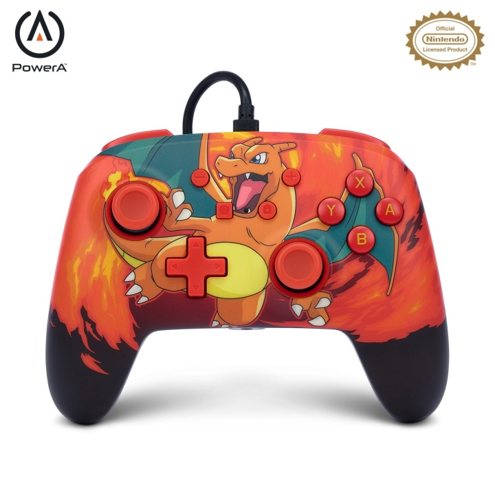 PowerA Enhanced Wired Controller - Nintendo Switch - Charizard Vortex in the group HOME ELECTRONICS / Game consoles & Accessories / Nintendo Switch / Accessories at TP E-commerce Nordic AB (C86203)