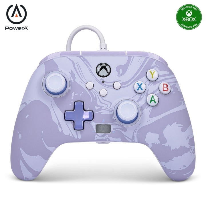 PowerA Enhanced Wired Controller - Xbox Series X/S - Lavender Swirl in the group HOME ELECTRONICS / Game consoles & Accessories / Xbox Series X / Accessories at TP E-commerce Nordic AB (C86206)