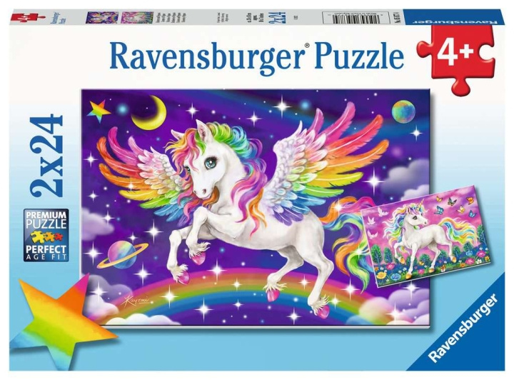 Ravensburger Unicorn And Pegasus 2x24p - (10105677) in the group TOYS, KIDS & BABY PRODUCTS / Toys / Kids puzzle at TP E-commerce Nordic AB (C86302)