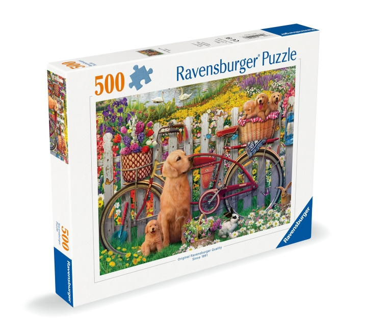 Ravensburger Puzzle Cute Dogs In The Garden 500p (12000209) in the group Sport, leisure & Hobby / Hobby / Puzzle at TP E-commerce Nordic AB (C86412)