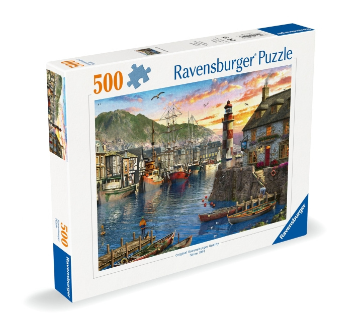 Ravensburger Puzzle Sunrise At The Port 500p (12000212) in the group Sport, leisure & Hobby / Hobby / Puzzle at TP E-commerce Nordic AB (C86413)