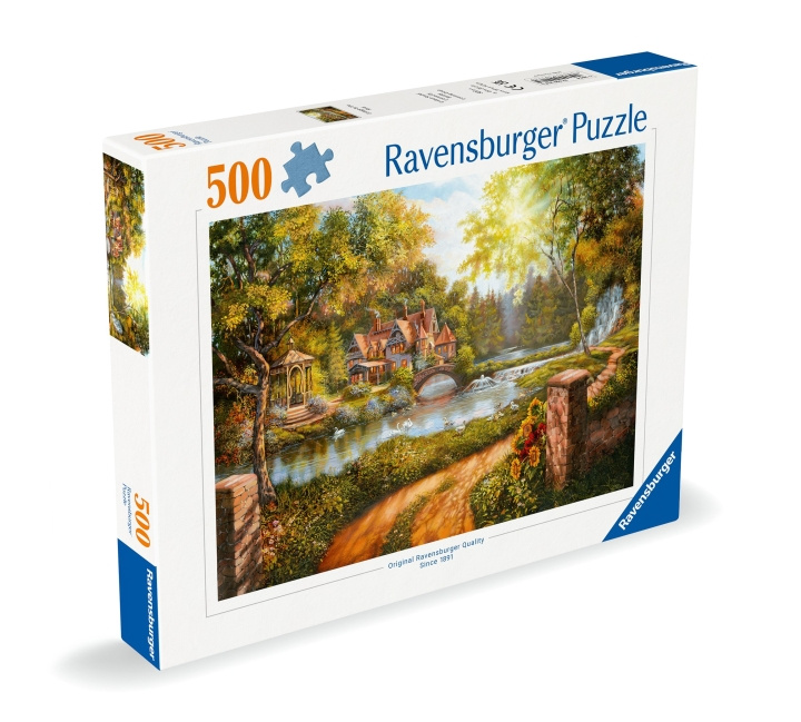 Ravensburger Puzzle Cottage By The River 500p (12000218) in the group Sport, leisure & Hobby / Hobby / Puzzle at TP E-commerce Nordic AB (C86416)