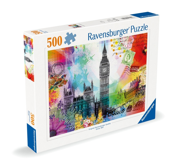 Ravensburger Puzzle London Postcard 500p (12000309) in the group Sport, leisure & Hobby / Hobby / Puzzle at TP E-commerce Nordic AB (C86438)