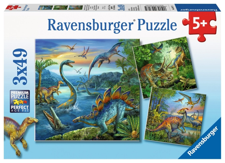 Ravensburger Dinosaur Facination 3x49p - 09317 in the group TOYS, KIDS & BABY PRODUCTS / Toys / Kids puzzle at TP E-commerce Nordic AB (C86655)