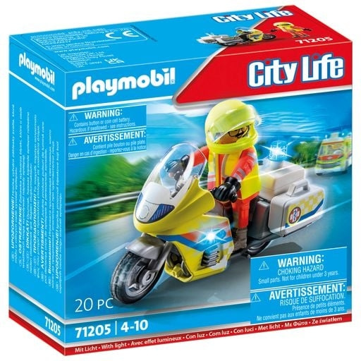 Playmobil Emergency doctor motorbike with flashing light (71205) in the group TOYS, KIDS & BABY PRODUCTS / Toys / Play set at TP E-commerce Nordic AB (C86659)
