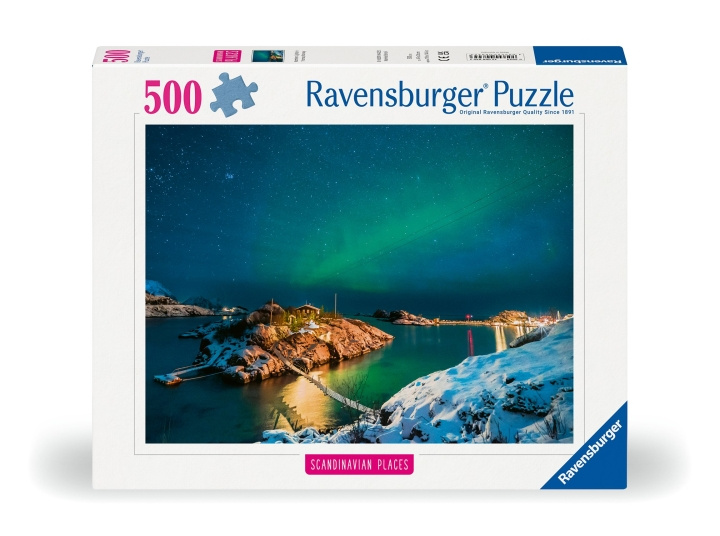 Ravensburger Puzzle Northern Lights In Bergsfjord 500p (12000845) in the group Sport, leisure & Hobby / Hobby / Puzzle at TP E-commerce Nordic AB (C86746)