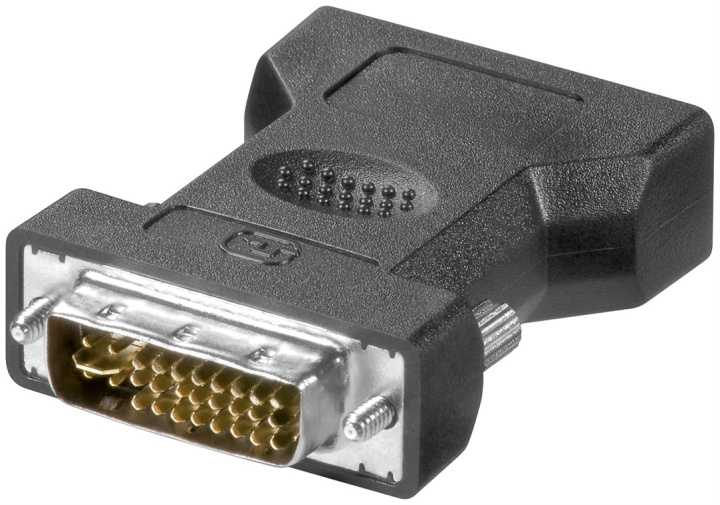 Goobay Analog DVI-I/VGA-adapter, DVI-I plug Dual Link (24 + 5 stift) > VGA-uttag (15-pin) in the group COMPUTERS & PERIPHERALS / Computer cables / VGA / Adapters at TP E-commerce Nordic AB (C86831)
