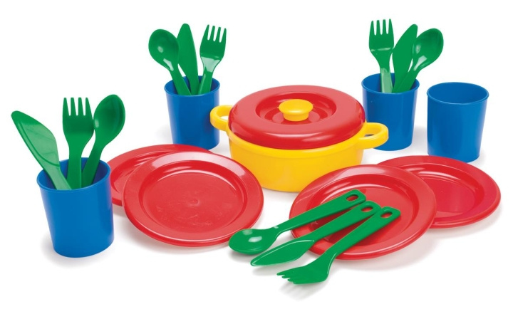 Dantoy Dinner set in net (4381) in the group TOYS, KIDS & BABY PRODUCTS / Toys / Little home & Role play at TP E-commerce Nordic AB (C88301)