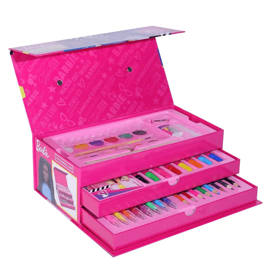Coloring Case - BARBIE - set 52pcs in paper toolbox with handle in the group TOYS, KIDS & BABY PRODUCTS / Toys / Draw & Count at TP E-commerce Nordic AB (C88792)