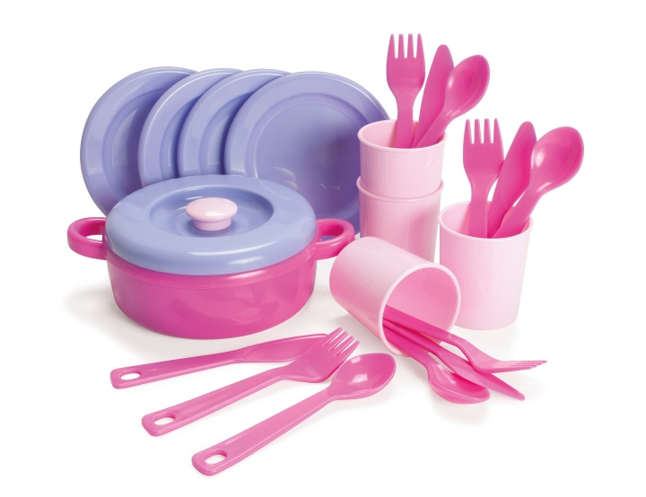 Dantoy Dinner set, Pink (4397) in the group TOYS, KIDS & BABY PRODUCTS / Toys / Little home & Role play at TP E-commerce Nordic AB (C88958)