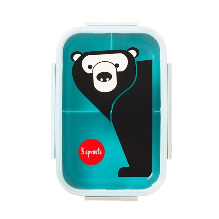 3 Sprouts Bento Box - Teal Bear in the group TOYS, KIDS & BABY PRODUCTS / Eat & Drink / Children\'s tableware at TP E-commerce Nordic AB (C89042)