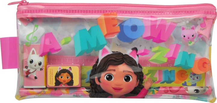 Gabby\'s Dollhouse Kids Licensing - Filled Transparent Pencil Case - Gabbys Dollhouse (033708155) in the group TOYS, KIDS & BABY PRODUCTS / Toys / Pencil case at TP E-commerce Nordic AB (C89528)