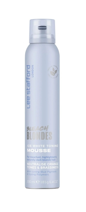 Lee Stafford Bleach Blondes Ice White Toning Mousse 200 ml in the group BEAUTY & HEALTH / Hair & Styling / Hair styling / Hair mousse at TP E-commerce Nordic AB (C89794)