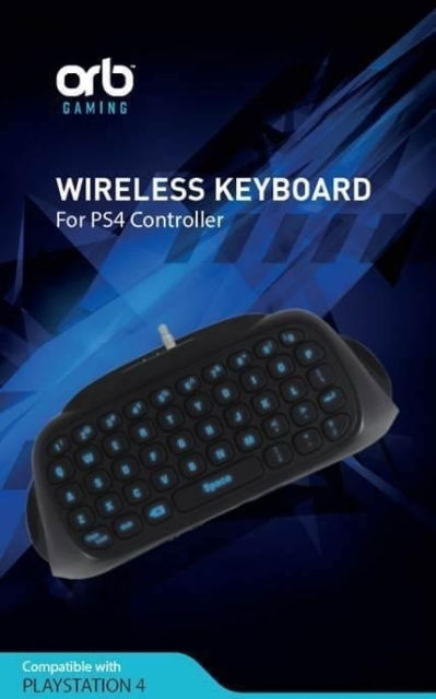 ORB Playstation 4 Controller Keyboard Blue Blacklit in the group HOME ELECTRONICS / Game consoles & Accessories / Sony PlayStation 4 / Accessories at TP E-commerce Nordic AB (C92416)