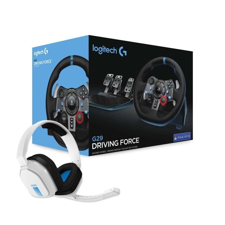 Logitech G29 Driving Force PS3/PS4/PS5 + Astro A10 Headset Bundle in the group HOME ELECTRONICS / Game consoles & Accessories / Sony PlayStation 5 / Accessories at TP E-commerce Nordic AB (C92921)