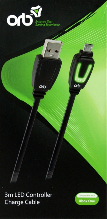 ORB Xbox One - LED Controller Charge Cable 3m (ORB) in the group HOME ELECTRONICS / Game consoles & Accessories / Xbox One / Accessories at TP E-commerce Nordic AB (C93284)