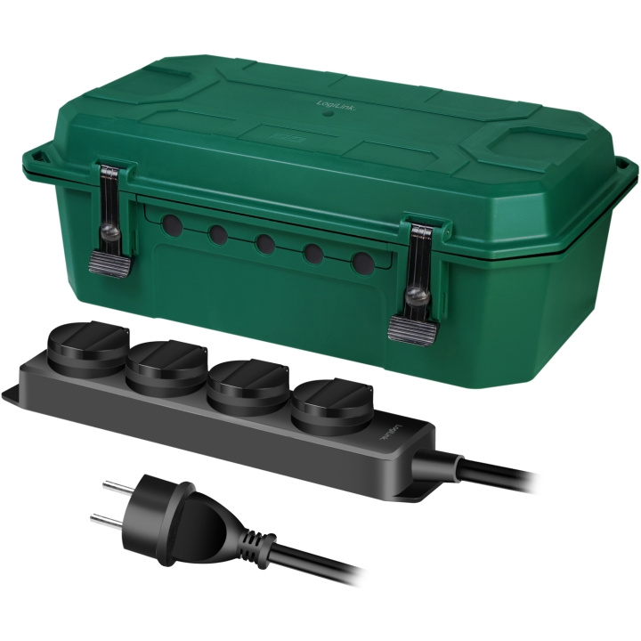 LogiLink Skyddsbox med grenuttag 4-vägs IP54 in the group HOME ELECTRONICS / Cables & Adapters / Kable management at TP E-commerce Nordic AB (C93457)