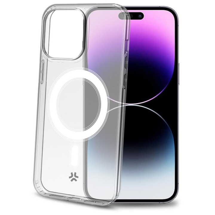 Celly Gelskinmag TPU Cover MagSafe-kompatibelt iPhone 15 Pro Max Transparent in the group SMARTPHONE & TABLETS / Phone cases / Apple / iPhone 15 at TP E-commerce Nordic AB (C93493)