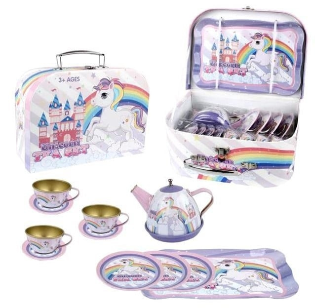 Magni Tea set in suitcase, with unicorn ( 3905 ) in the group TOYS, KIDS & BABY PRODUCTS / Toys / Little home & Role play at TP E-commerce Nordic AB (C93996)