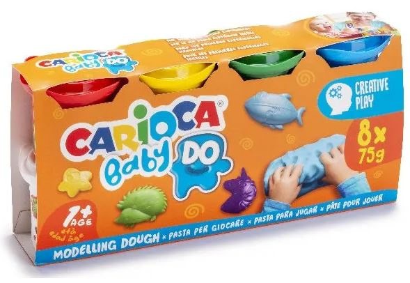 CARIOCA Baby Dough (8x75gr.) (809446) in the group TOYS, KIDS & BABY PRODUCTS / Toys / Clay, play sand and accessories at TP E-commerce Nordic AB (C95365)