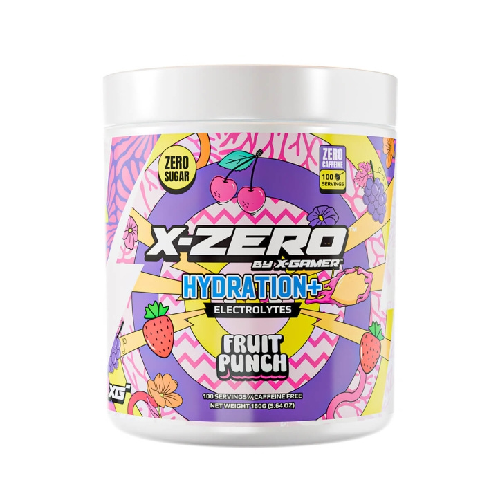 X-GAMER X-Zero 160 gram Fruit Punch - Hydration+ in the group COMPUTERS & PERIPHERALS / GAMING / Energydrinks for gamers at TP E-commerce Nordic AB (C95414)