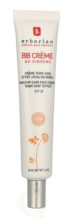 Erborian BB Cream Au Ginseng 5-In-1 Baby Skin Effect SPF20 40 ml Clair in the group BEAUTY & HEALTH / Makeup / Facial makeup / CC/BB Cream at TP E-commerce Nordic AB (C95559)