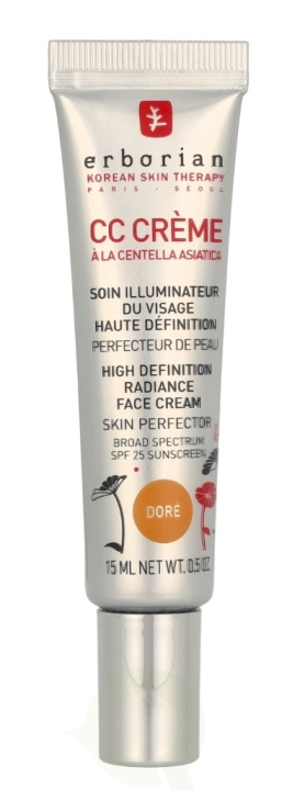 Erborian CC HD Radiance Face Cream SPF25 15 ml Dore in the group BEAUTY & HEALTH / Makeup / Facial makeup / CC/BB Cream at TP E-commerce Nordic AB (C95560)