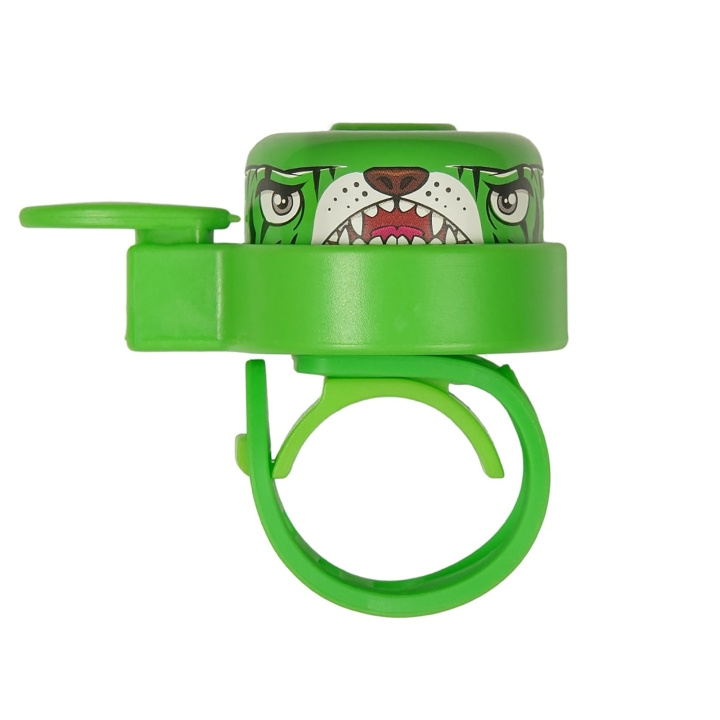 Crazy Safety Green Tiger Bicycle Bell for Kids - Green - One size in the group Sport, leisure & Hobby / Sports equipment / Bicycle accessories / Other bike accessories at TP E-commerce Nordic AB (C98018)