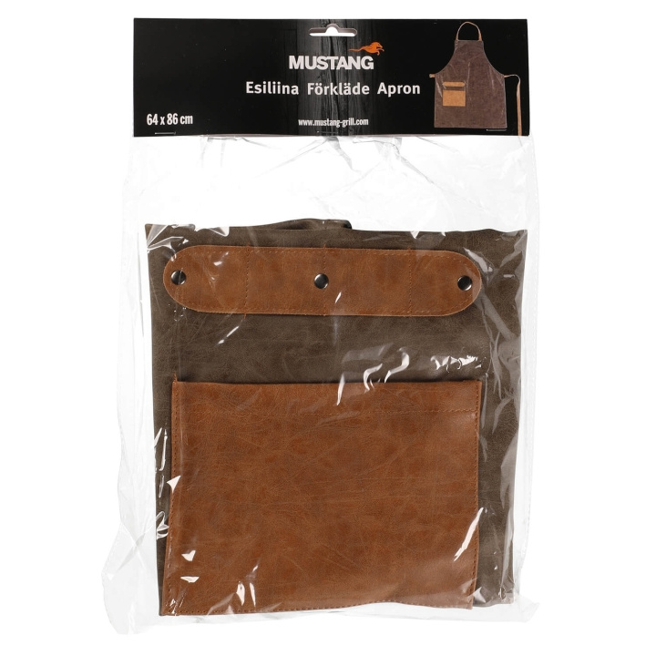 Mustang Grill Apron Brown in the group HOME, HOUSEHOLD & GARDEN / Garden products / Barbeque & Accessories at TP E-commerce Nordic AB (C99558)